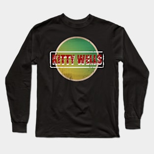 Kitty Wells Text Design Long Sleeve T-Shirt